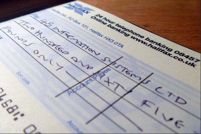 chèque, banque