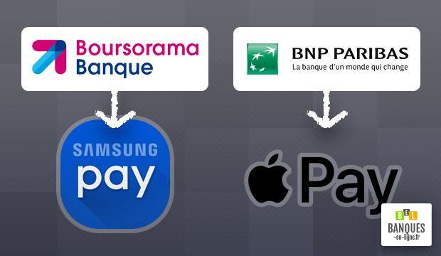 Boursorama intègre Samsung Pay et BNP Paribas Apple Pay