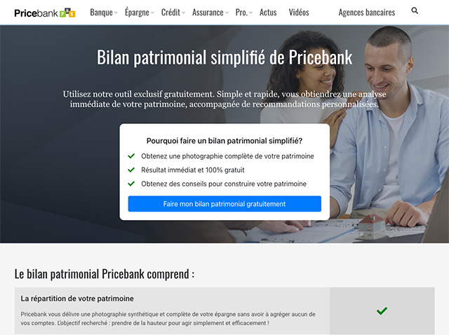 Le bilan patrimonial de Pricebank